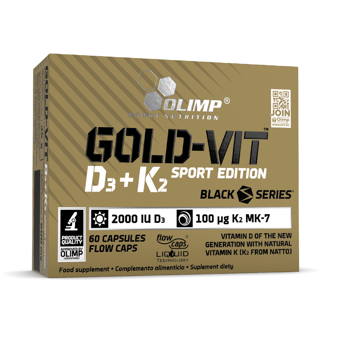 Gold Vit D3 + K2 2000 IU Sport Edition — 60 caps