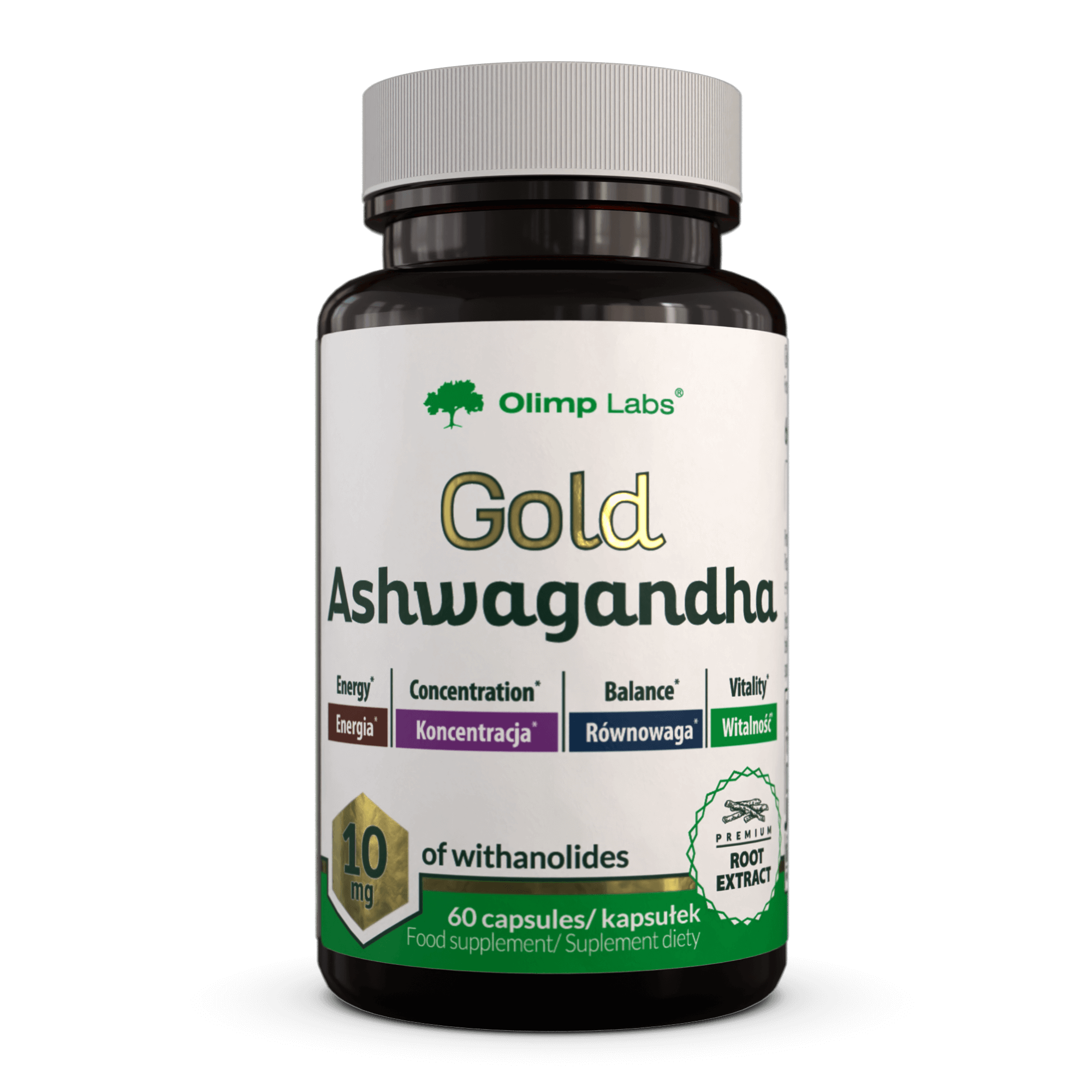 Gold Ashwagandha Jar — 60 caps