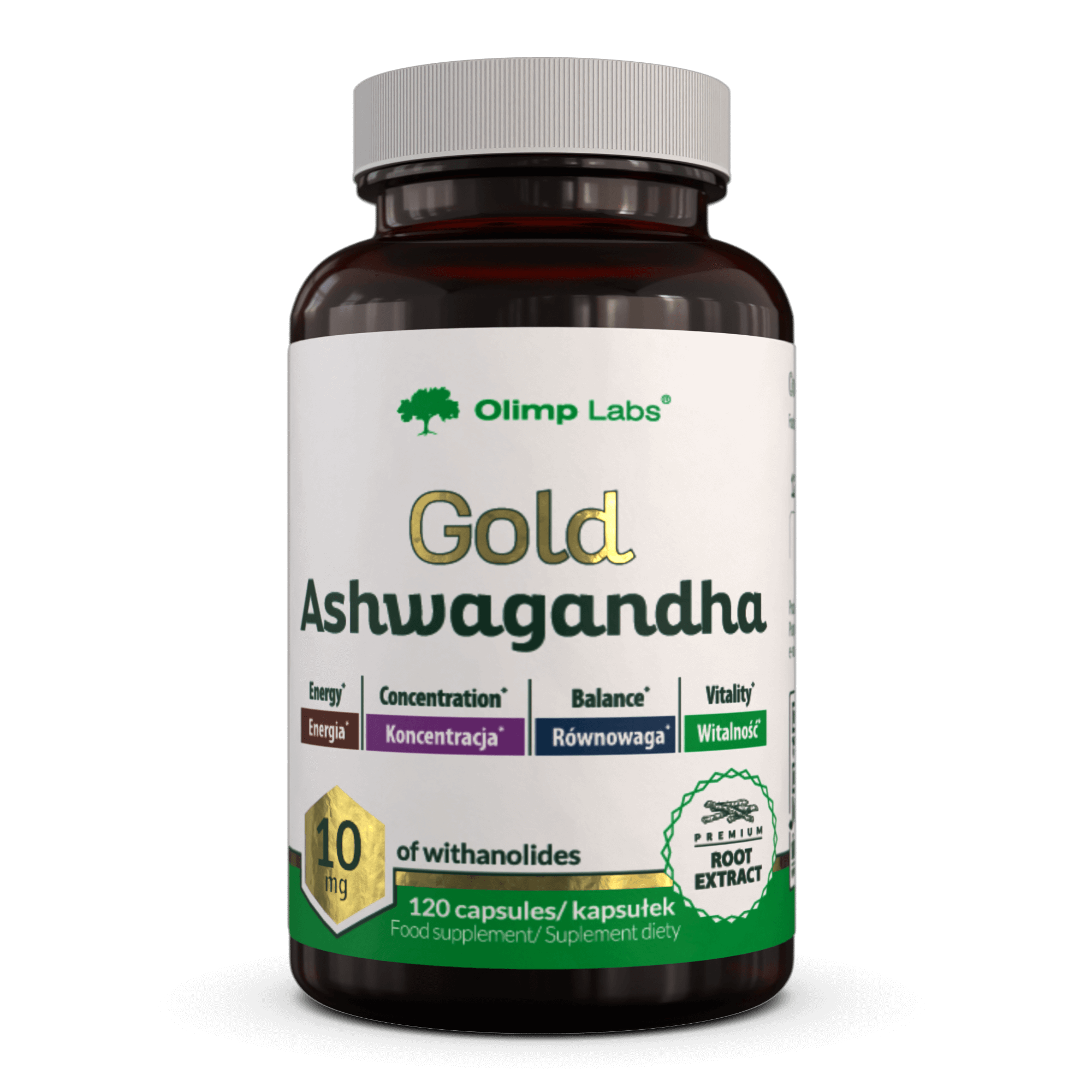 Gold Ashwagandha Jar — 120 caps