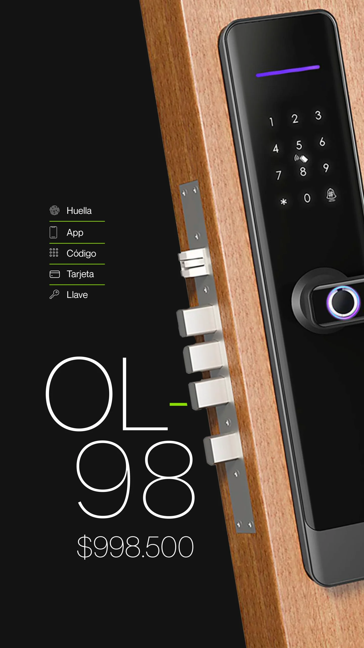 Cerradura Inteligente OL 98 en Cali | OL Solutions