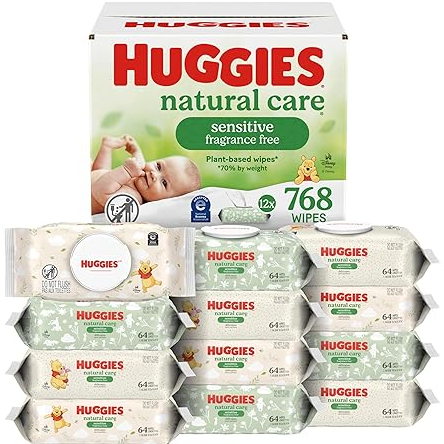 Huggies Natural Care Sensitive Baby Wipes (Unscented) – 12 Flip-Top Packs, 768 Wipes – Huggies – Amazon