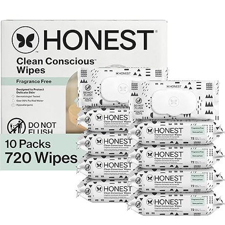 The Honest Company Clean Conscious Multi-Use Wipes (Pattern Play) – Unscented, 720 Count (10 Packs) – The Honest Company – Amazon