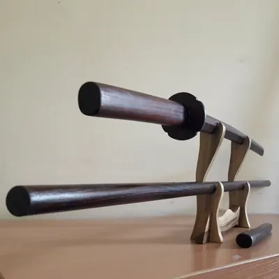 Asesetti: Bokken Daito 102 cm, jo 128 cm ja tanto, eurooppalainen saarni, tsuballa