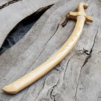 Puinen sapeli kädensuojalla 80 cm, eurooppalainen saarni