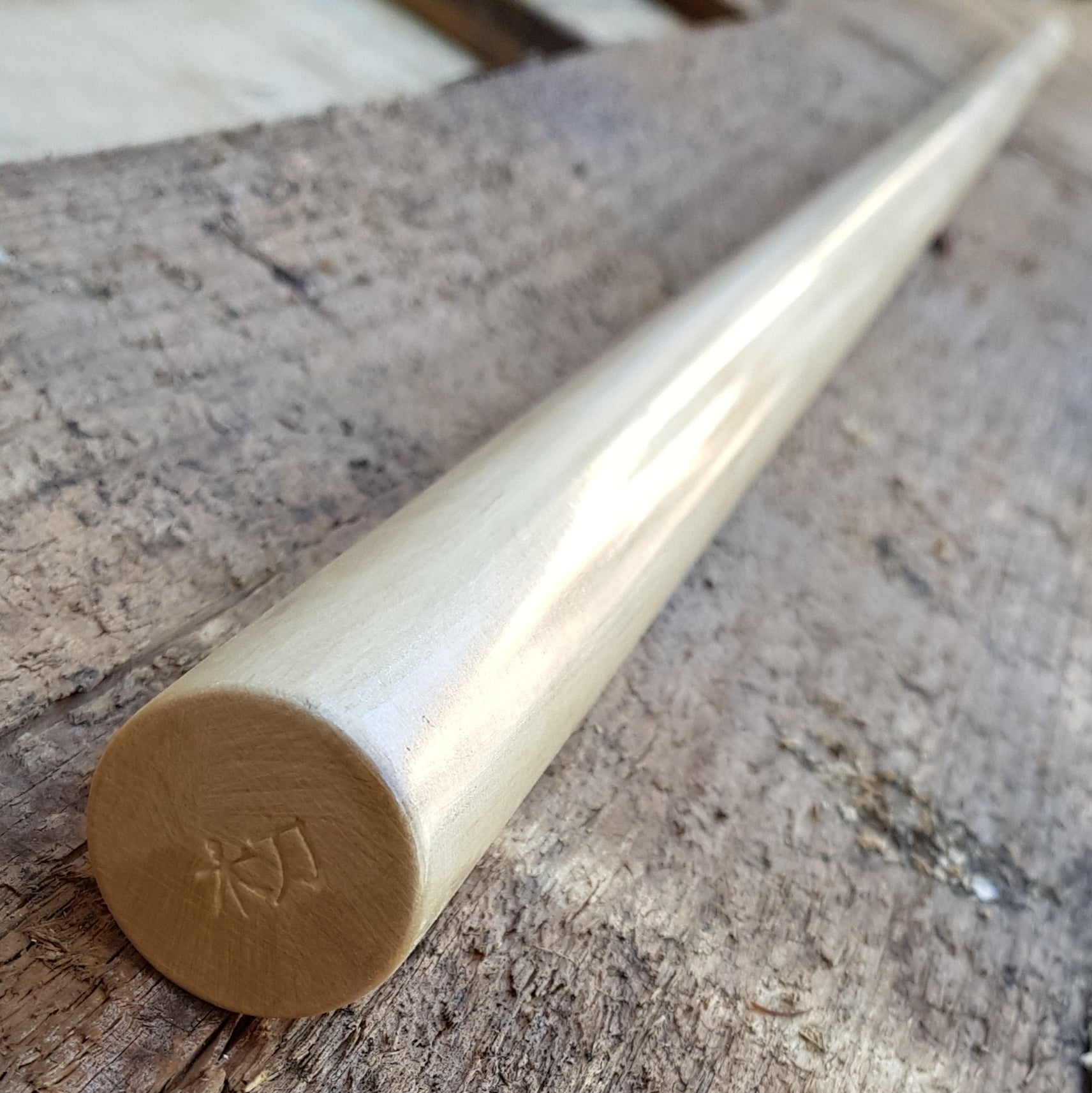 Weighted bo staff 182 cm, diameter 35 mm, European hornbeam
