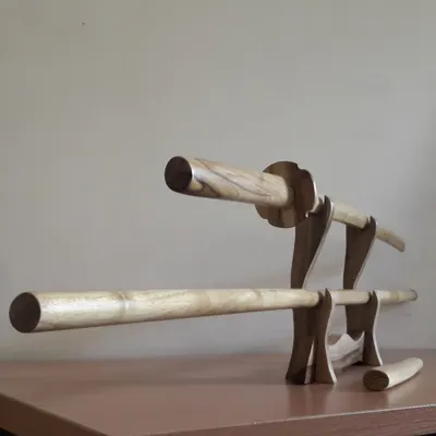 Asesetti: Bokken Daito 102 cm, jo 128 cm ja tanto, robinia, tsuballa