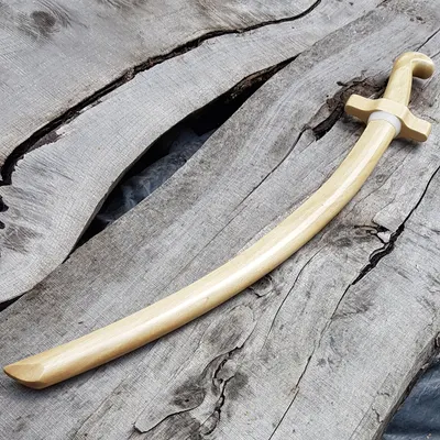 Puinen sapeli kädensuojalla 80 cm, eurooppalainen valkopyökki