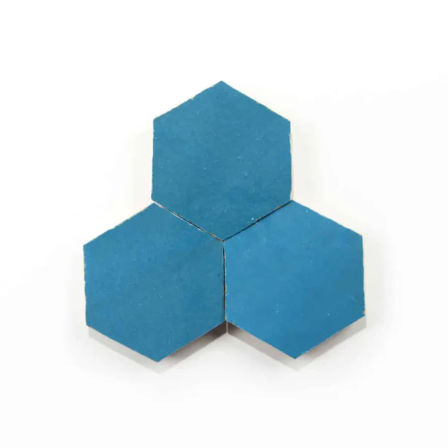 Baby Blue Hexagone