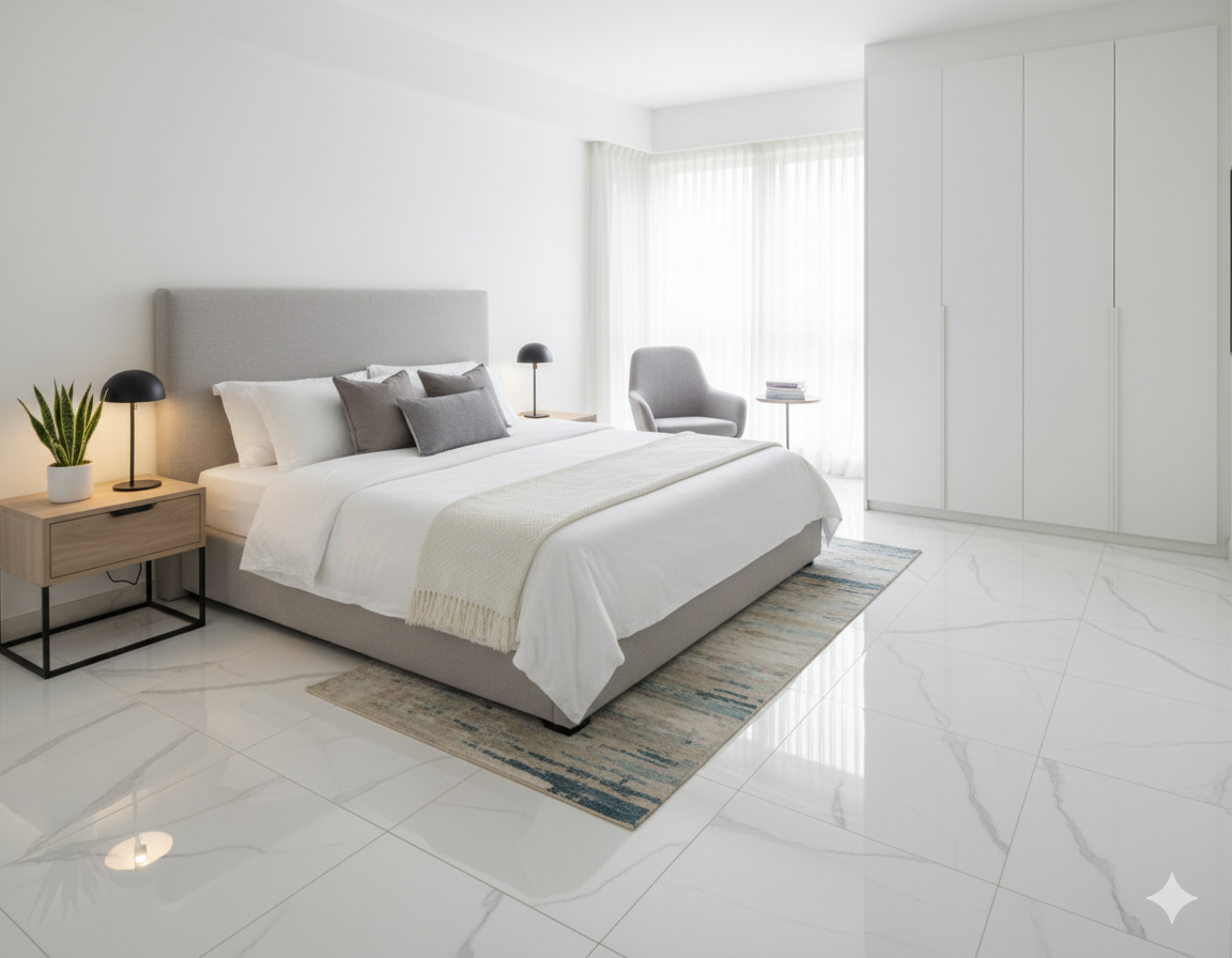 Inspiration image of Ambaji Semi White in a room, view 2