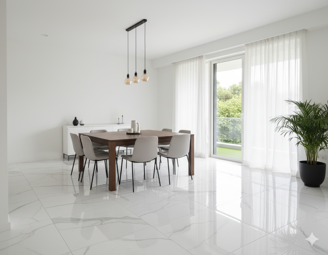 Inspiration image of Ambaji Semi White in a room, view 3