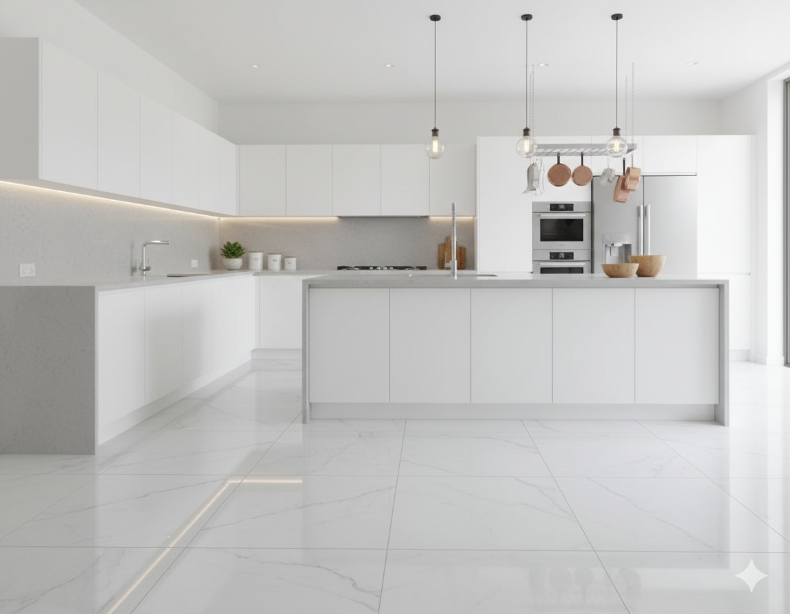 Inspiration image of Ambaji Semi White in a room, view 4