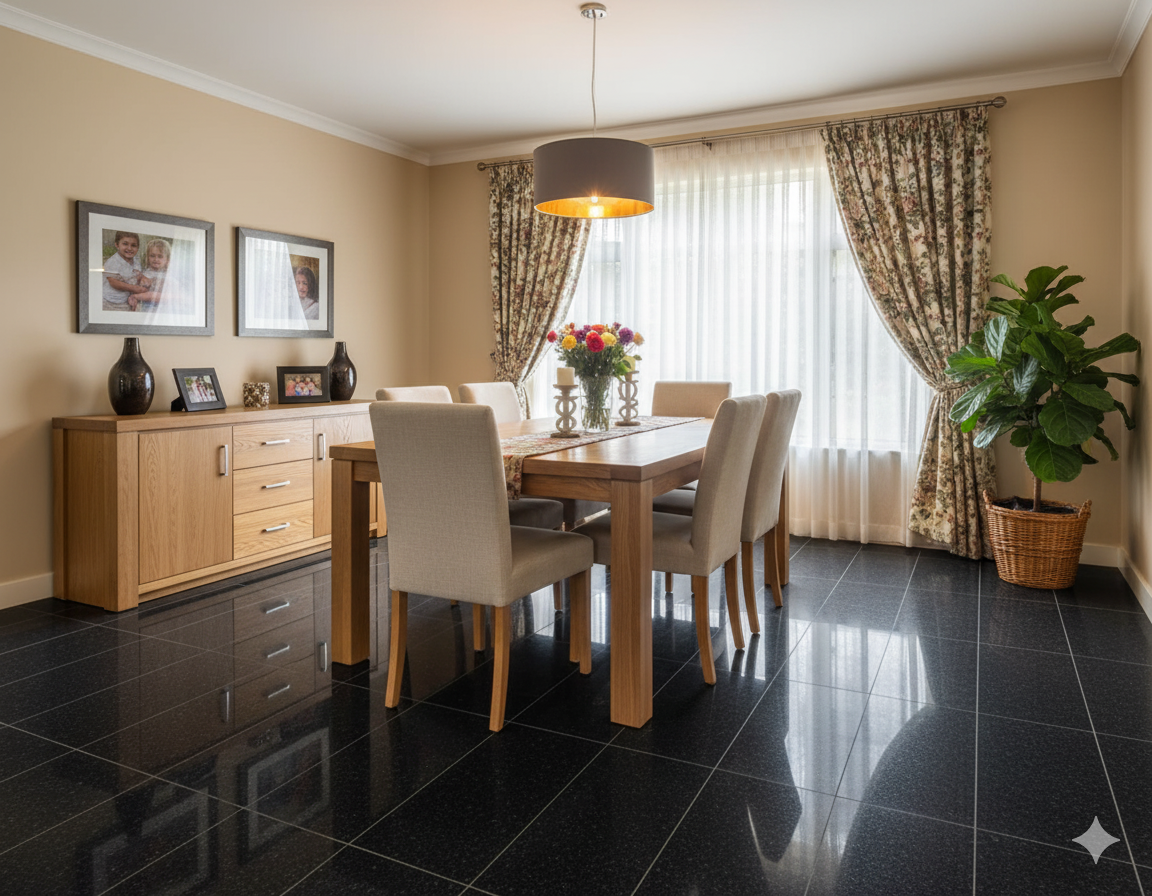 Inspiration image of Black Granite in a room, view 1