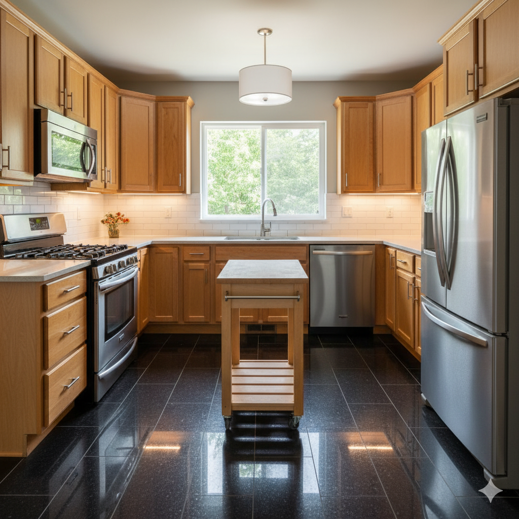 Inspiration image of Black Granite in a room, view 2
