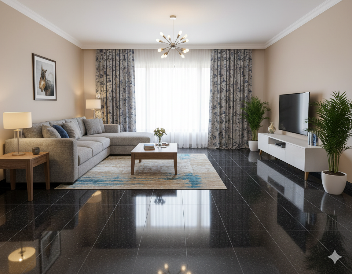 Inspiration image of Black Granite in a room, view 3