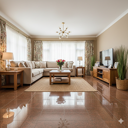 Inspiration image of Red Granite in a room, view 1