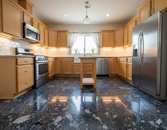 Inspiration image of Blue Granite in a room, view 3