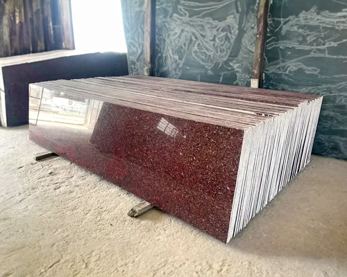 A rich Red Granite slab