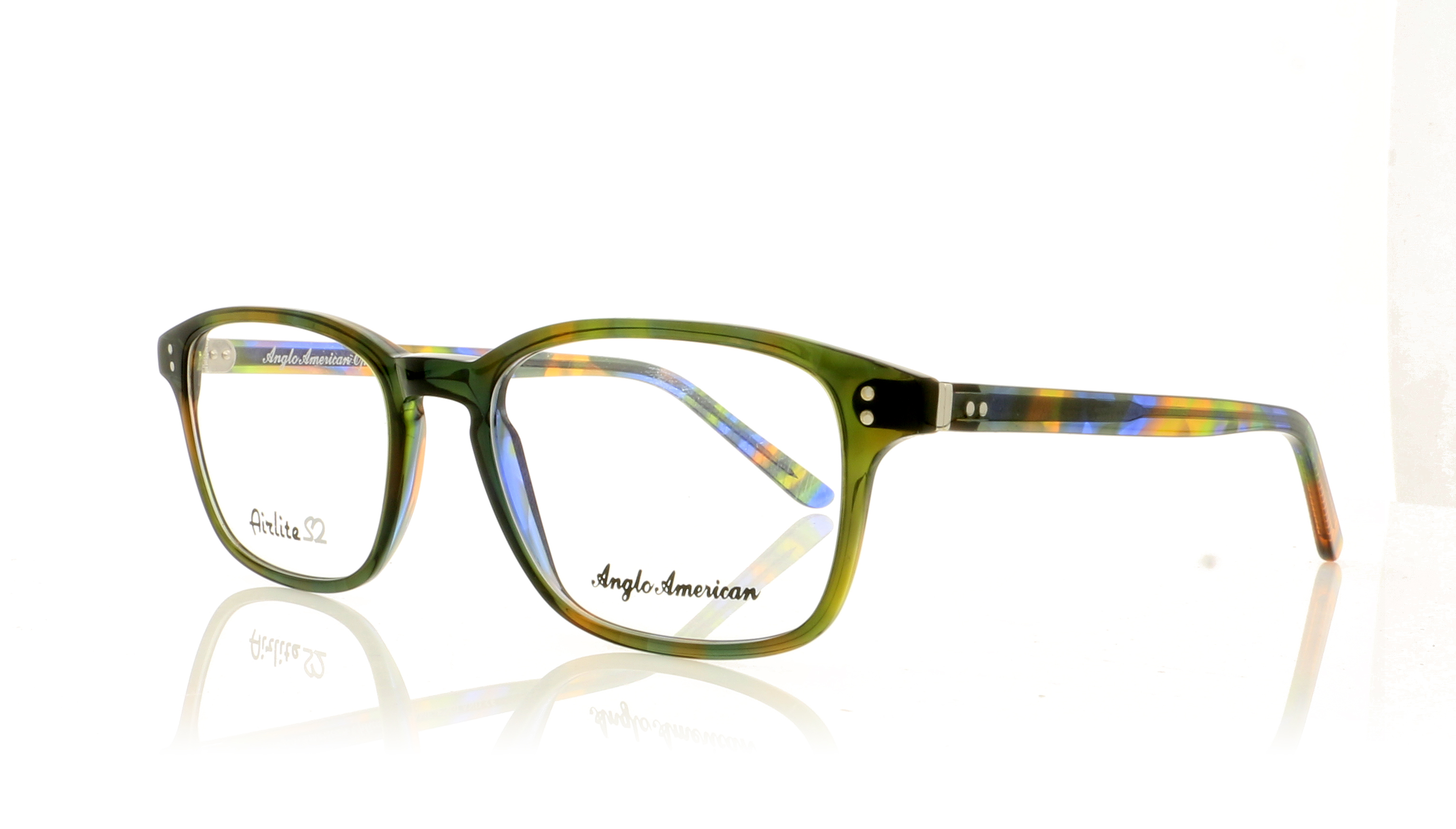 Anglo American Optical Airlite S2 102 Green MC11 Glasses