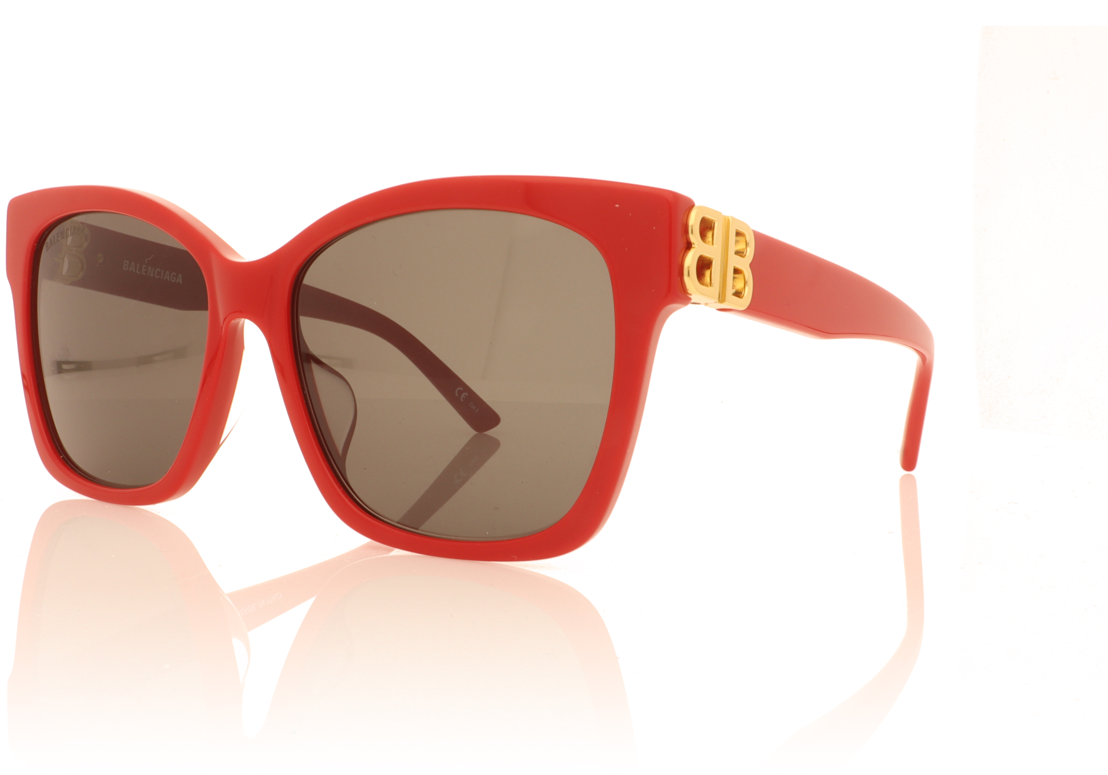Balenciaga BB0102SA 102 Red 3 Sunglasses