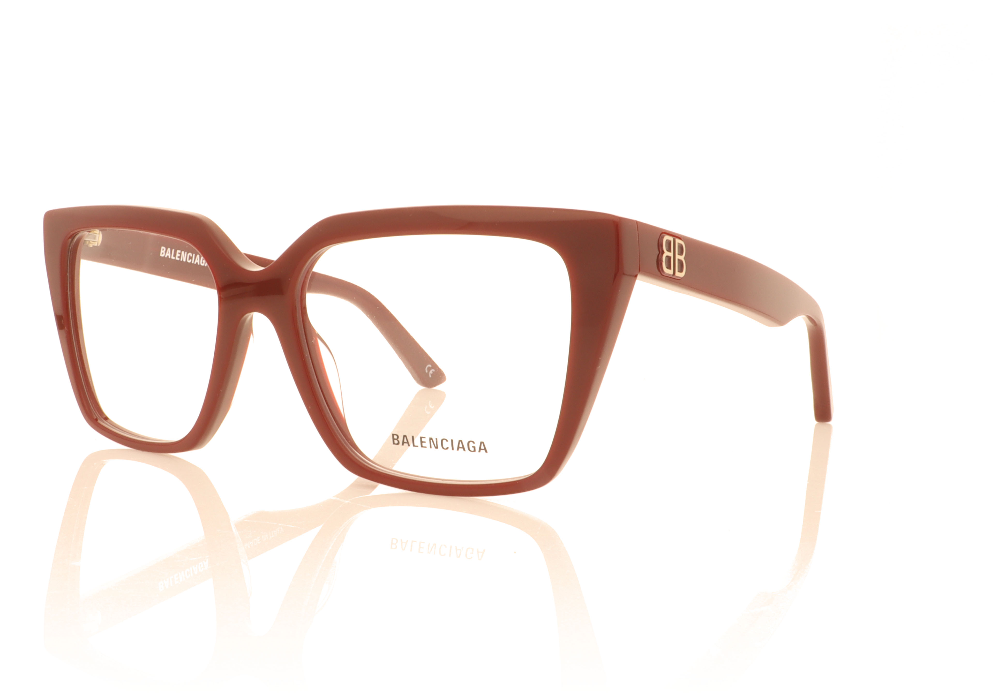 Balenciaga BB0130O Burgundy 006 Glasses