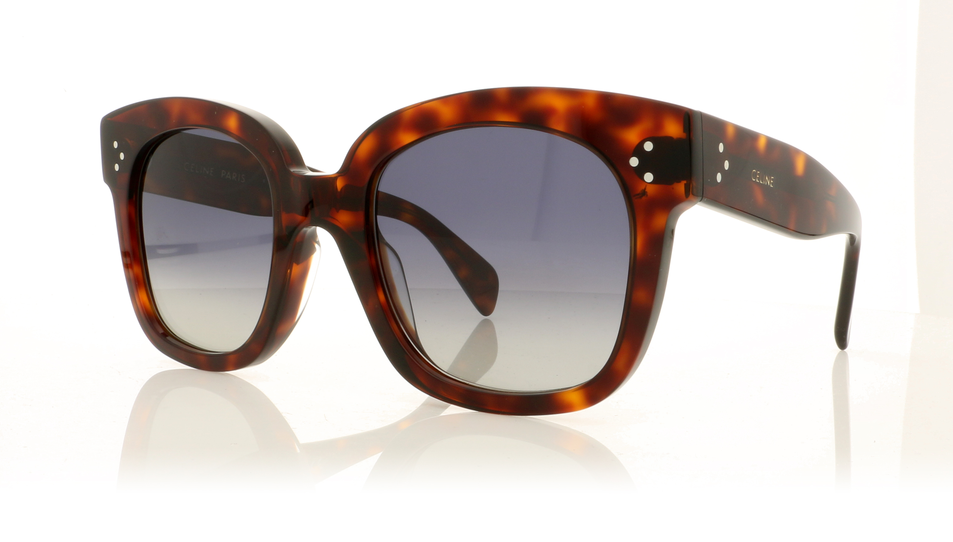 Celine Cl4002UN Tortoiseshell/Grey Graduated Polarized Lenses 54D Sunglasses