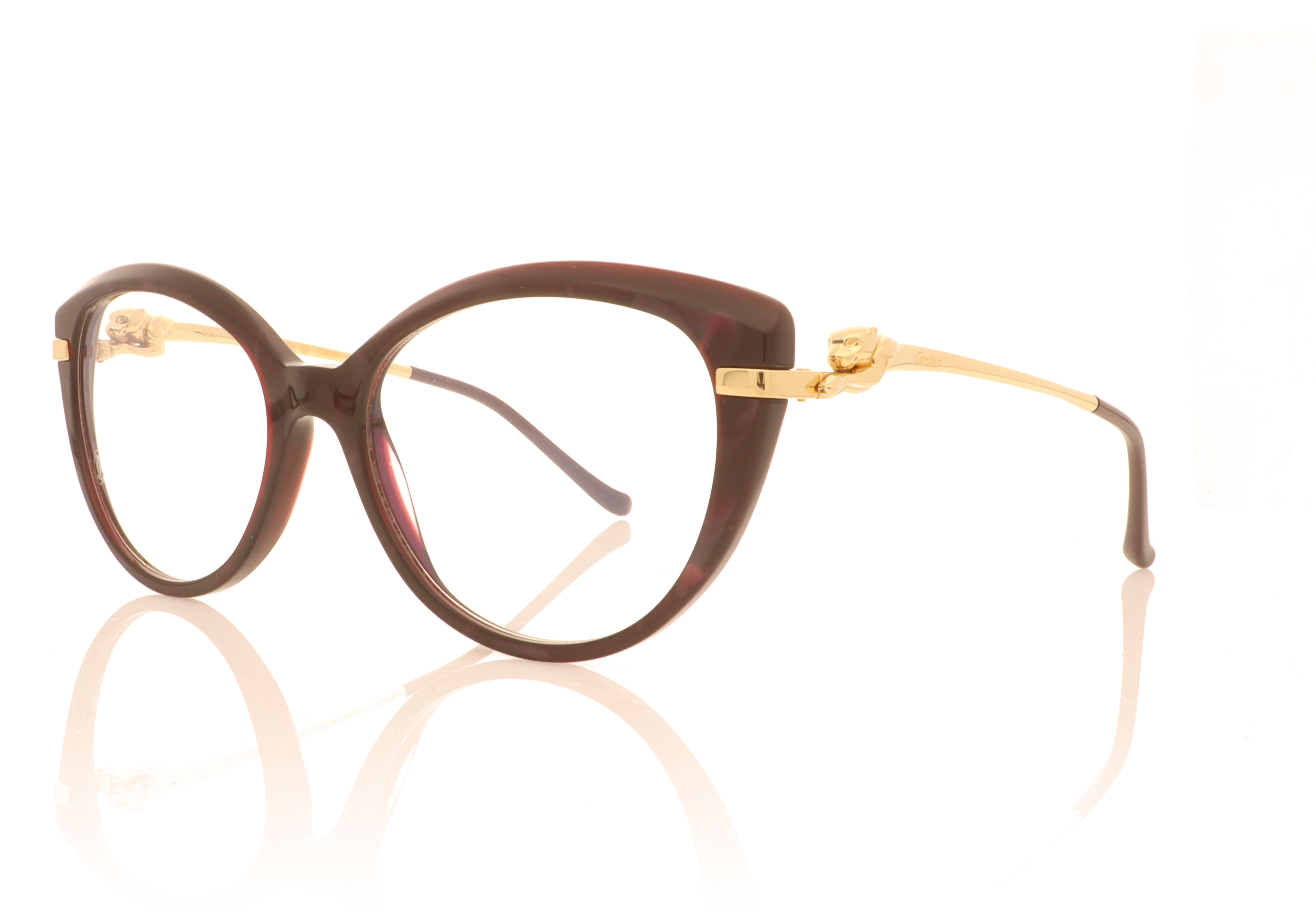 Cartier CT0283O Havana/Gold/Transparent 003 Glasses