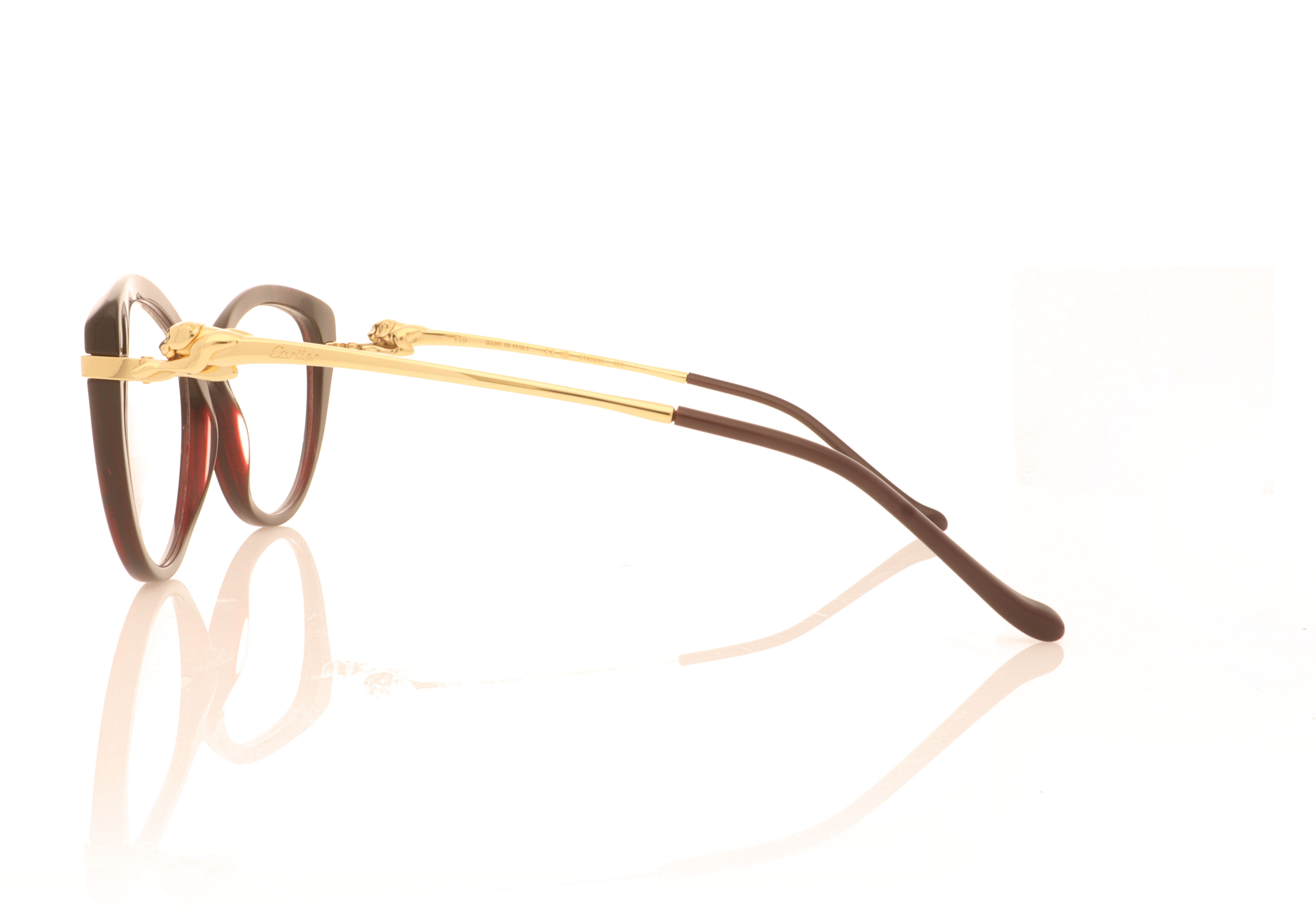 Cartier CT0283O Havana/Gold/Transparent 003 Glasses