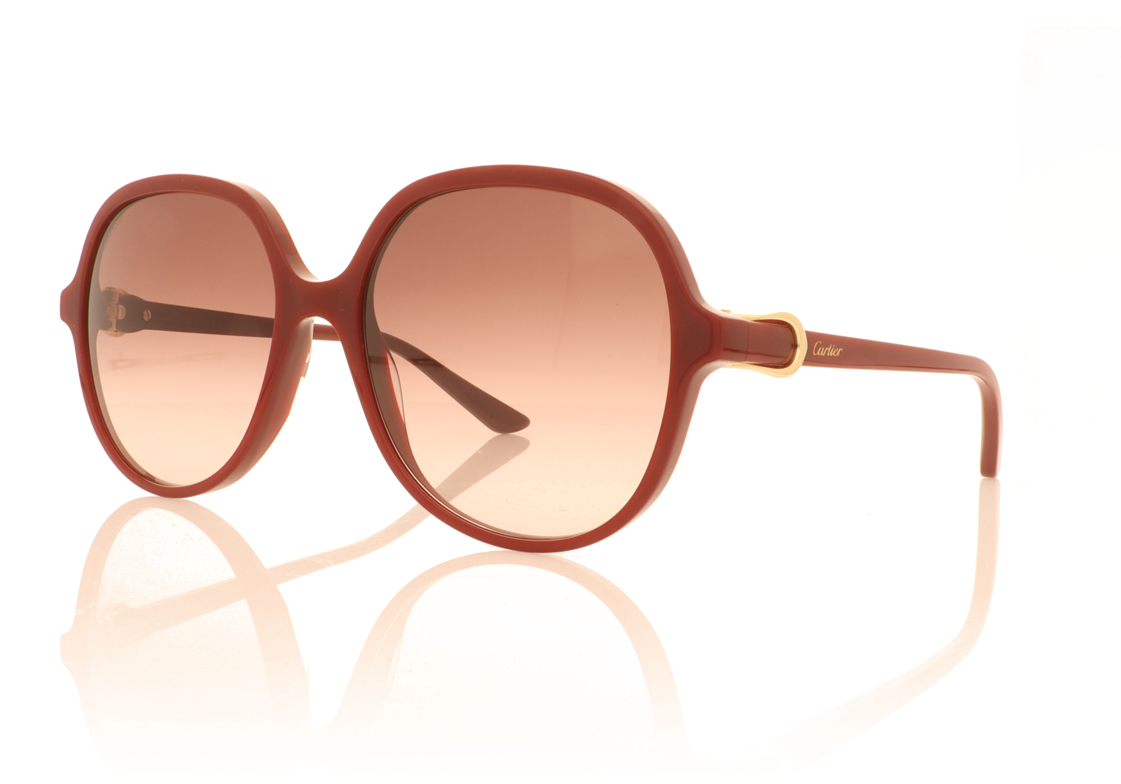 Cartier CT0305S Burgundy 003 Sunglasses