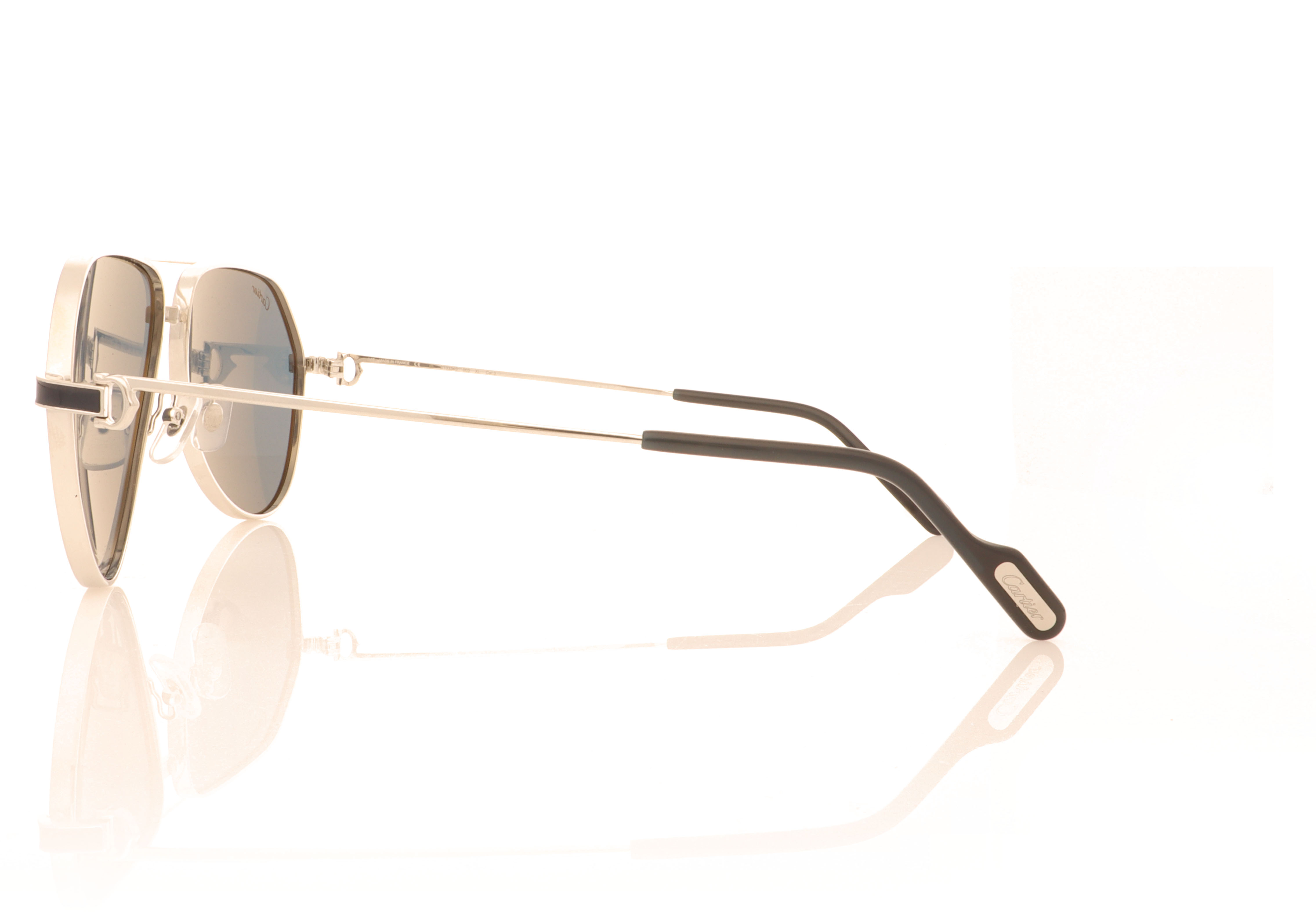 Cartier CT0334S Silver/Blue 003 Sunglasses