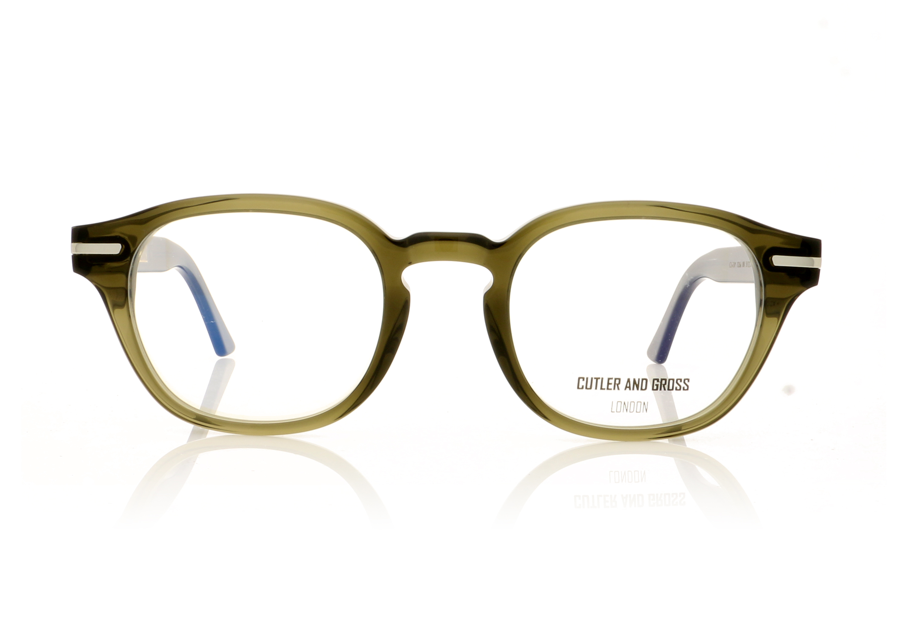 Cutler and Gross 1356 Olive Green 8 Glasses