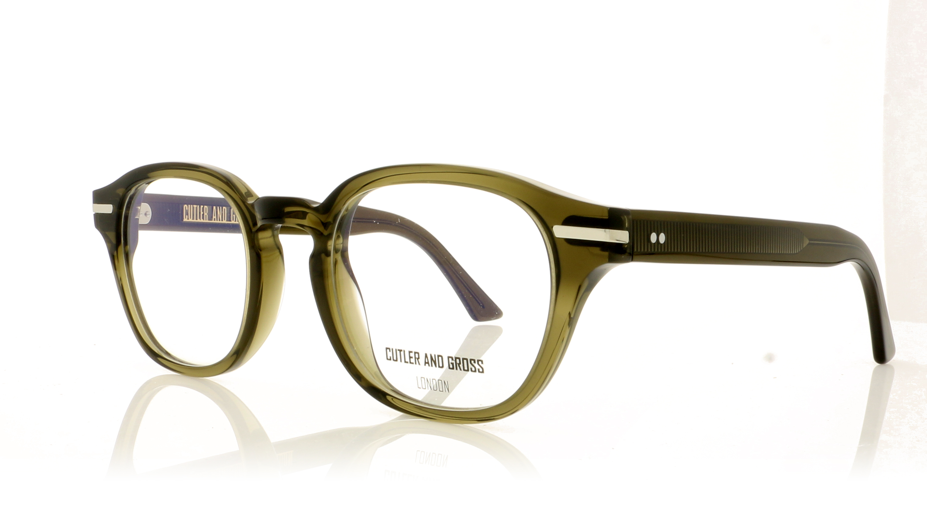 Cutler and Gross 1356 Olive Green 8 Glasses