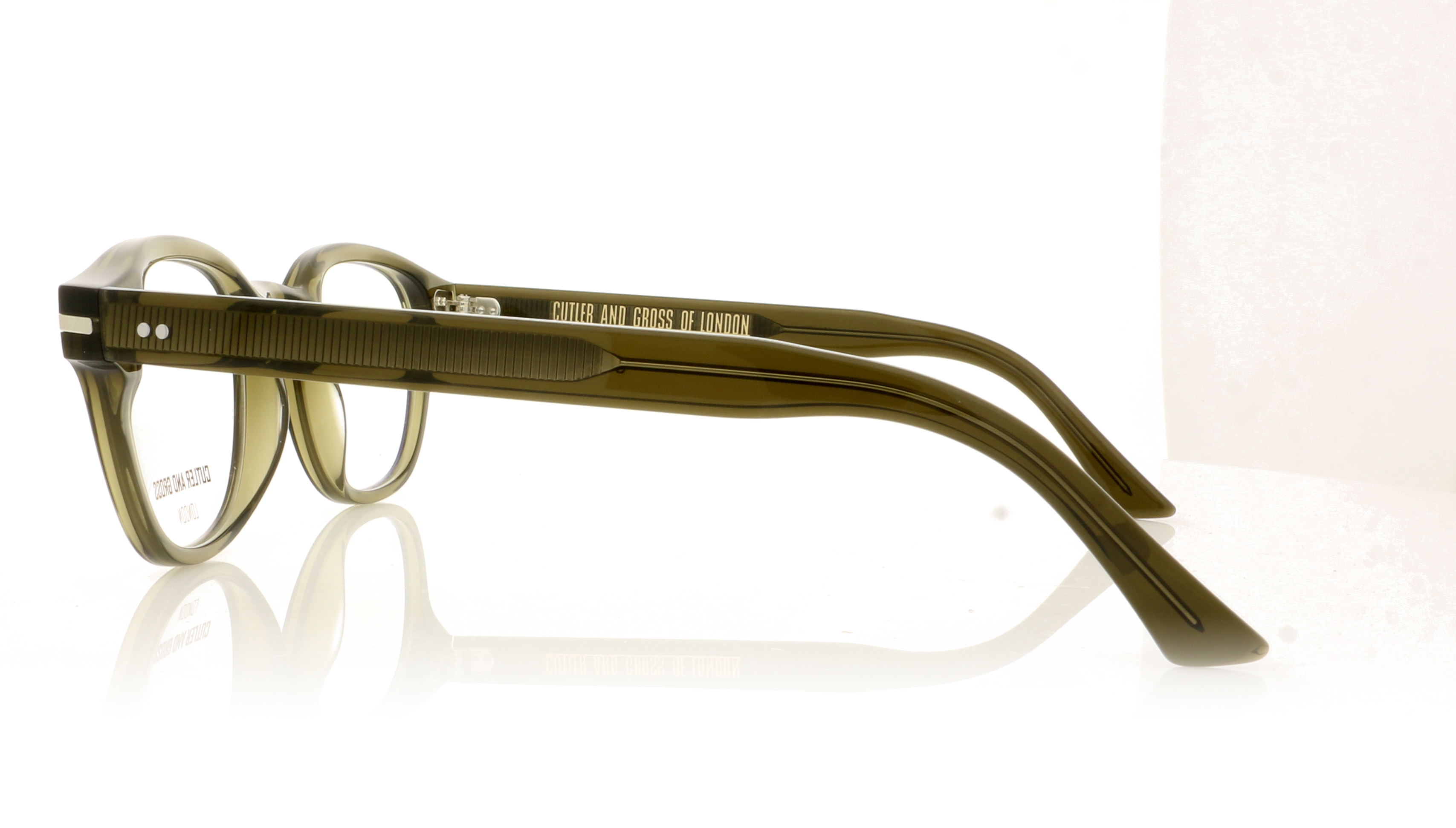 Cutler and Gross 1356 Olive Green 8 Glasses