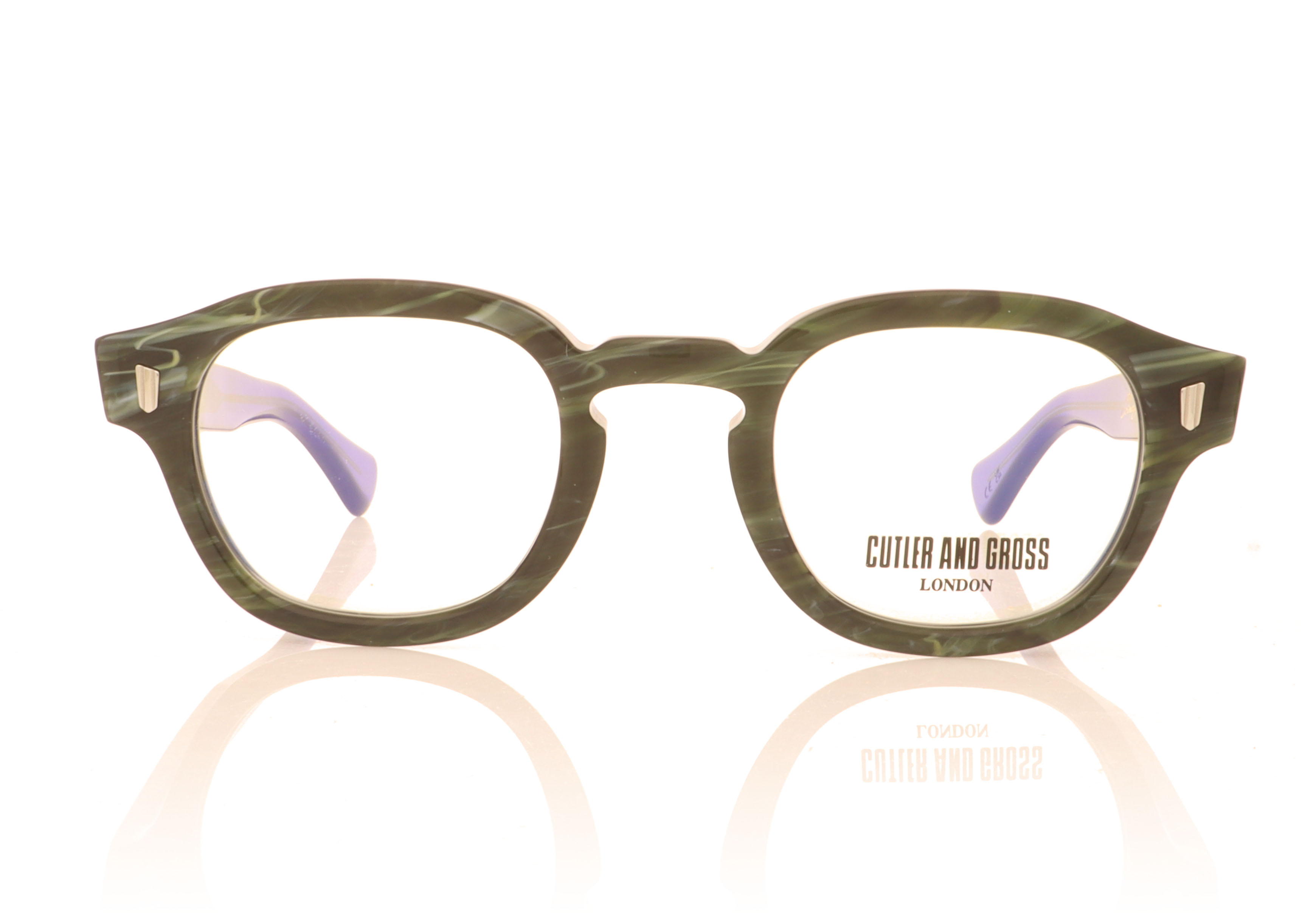 Cutler and Gross 9290 Emerald Marble on Blue A5 Glasses
