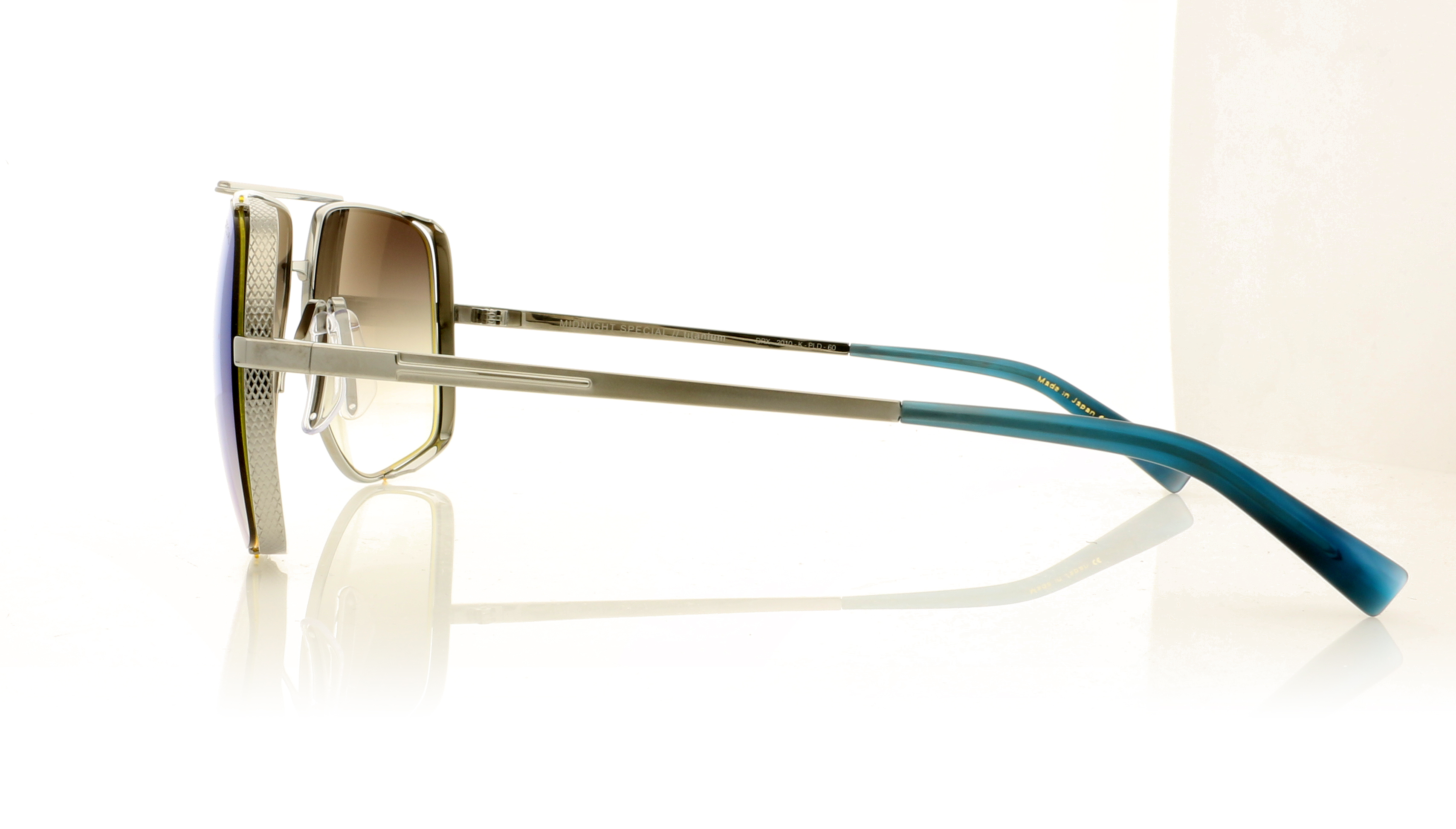 DITA Midnight Special 2010 Palladium/Grey Graduated Blue Flash Mirror Lenses PLD Sunglasses