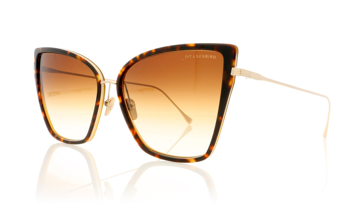 DITA Sunbird 21013 D.Tort/Cof Carml/Chmp Gold B Sunglasses