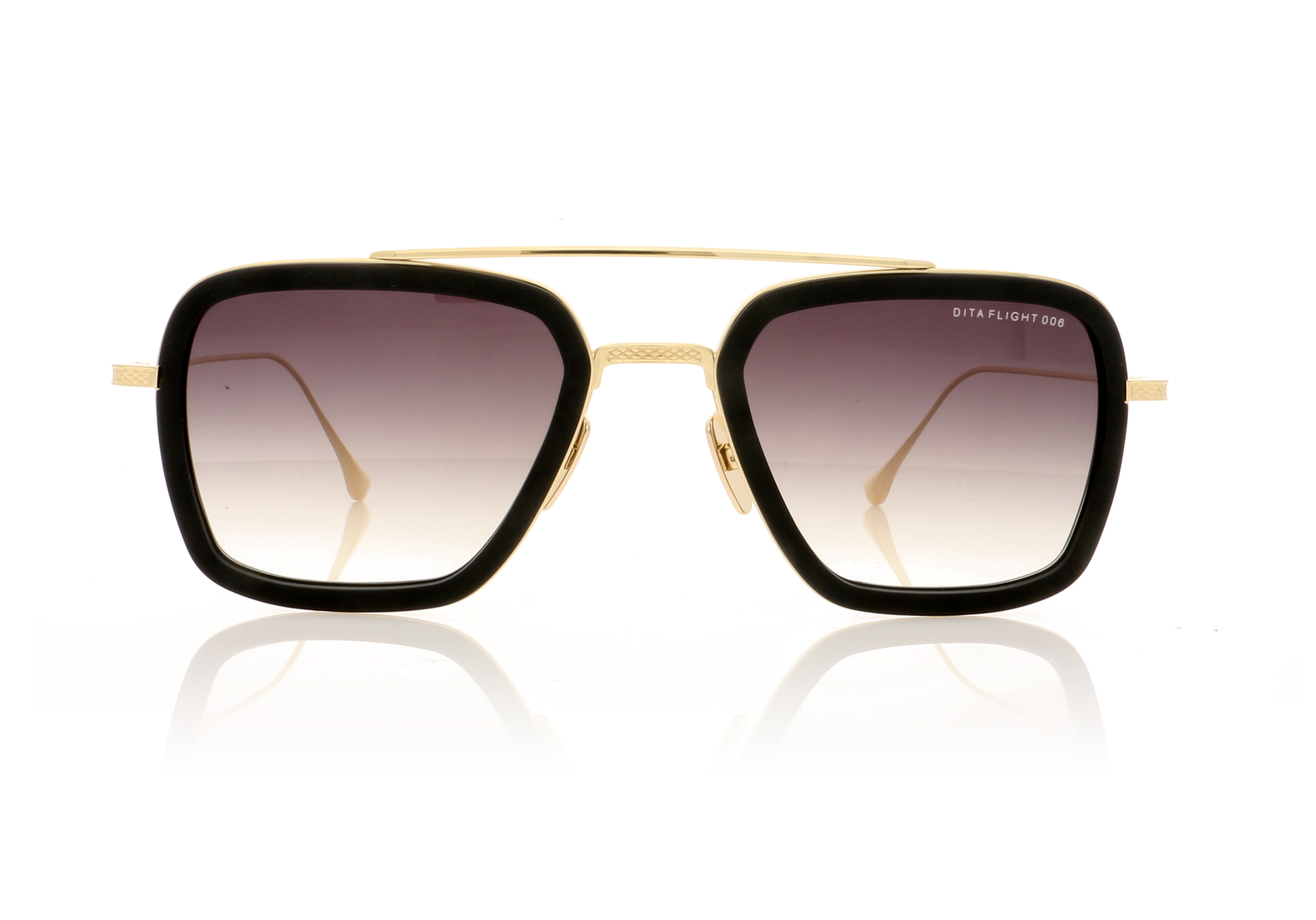 DITA Flight.006 7806 Matte Black - 14K Gold w/Dark Grey to Clear - AR B-BLK-GLD Sunglasses