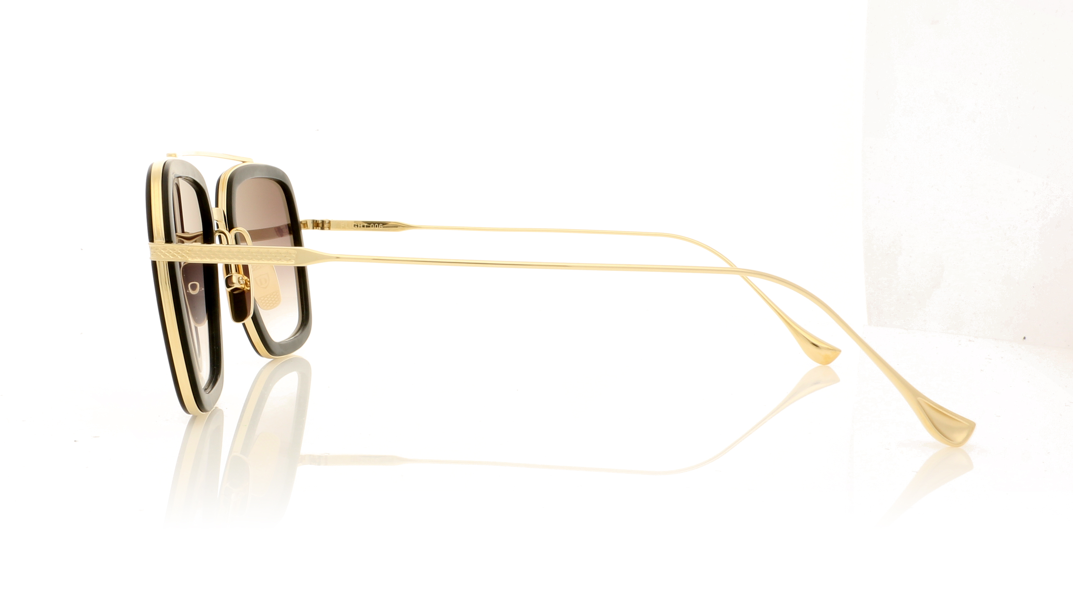 DITA Flight.006 7806 Matte Black - 14K Gold w/Dark Grey to Clear - AR B-BLK-GLD Sunglasses