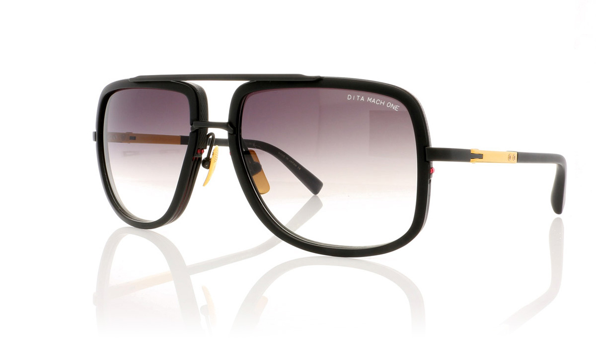 DITA Mach One DRX-2030 Matte Black/18K Gold G Sunglasses