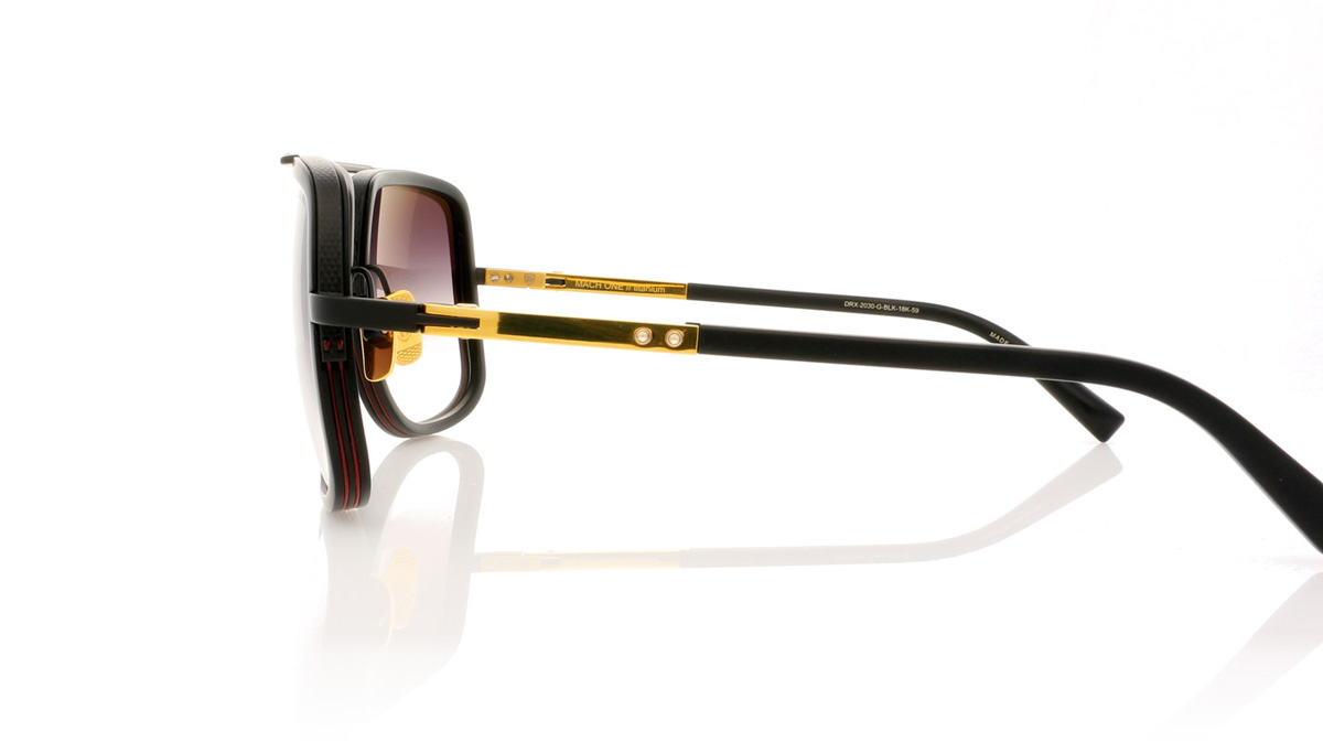 DITA Mach One DRX-2030 Matte Black/18K Gold G Sunglasses
