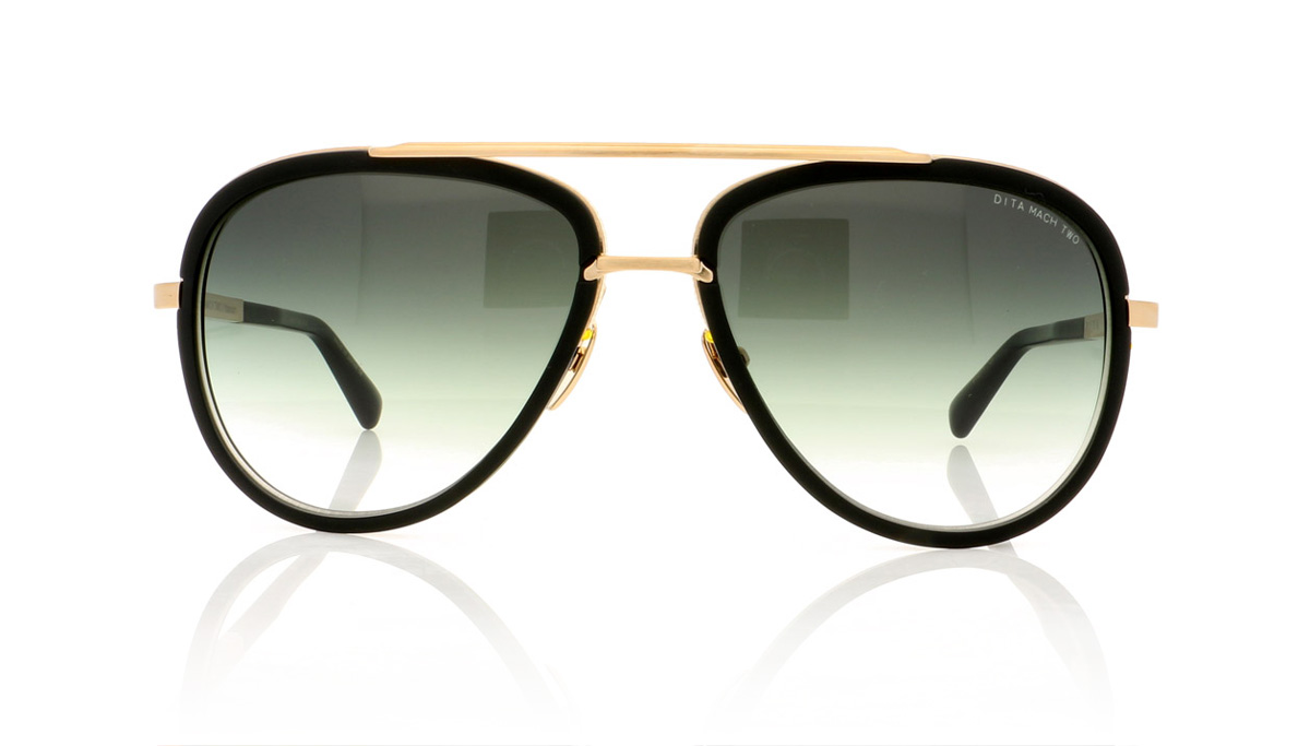 DITA Mach Two DRX-2031 Mat Black Antique 12K Gld/G15/Clear F Sunglasses