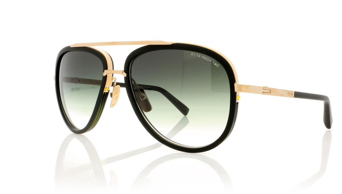 DITA Mach Two DRX-2031 Mat Black Antique 12K Gld/G15/Clear F Sunglasses