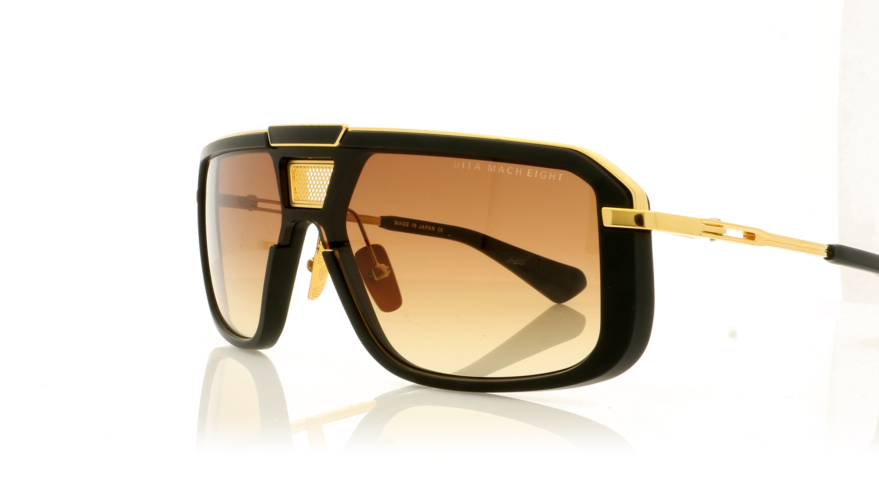 DITA Mach-Eight DTS400 Matte Black-Yellow Gold MTB/YG Sunglasses