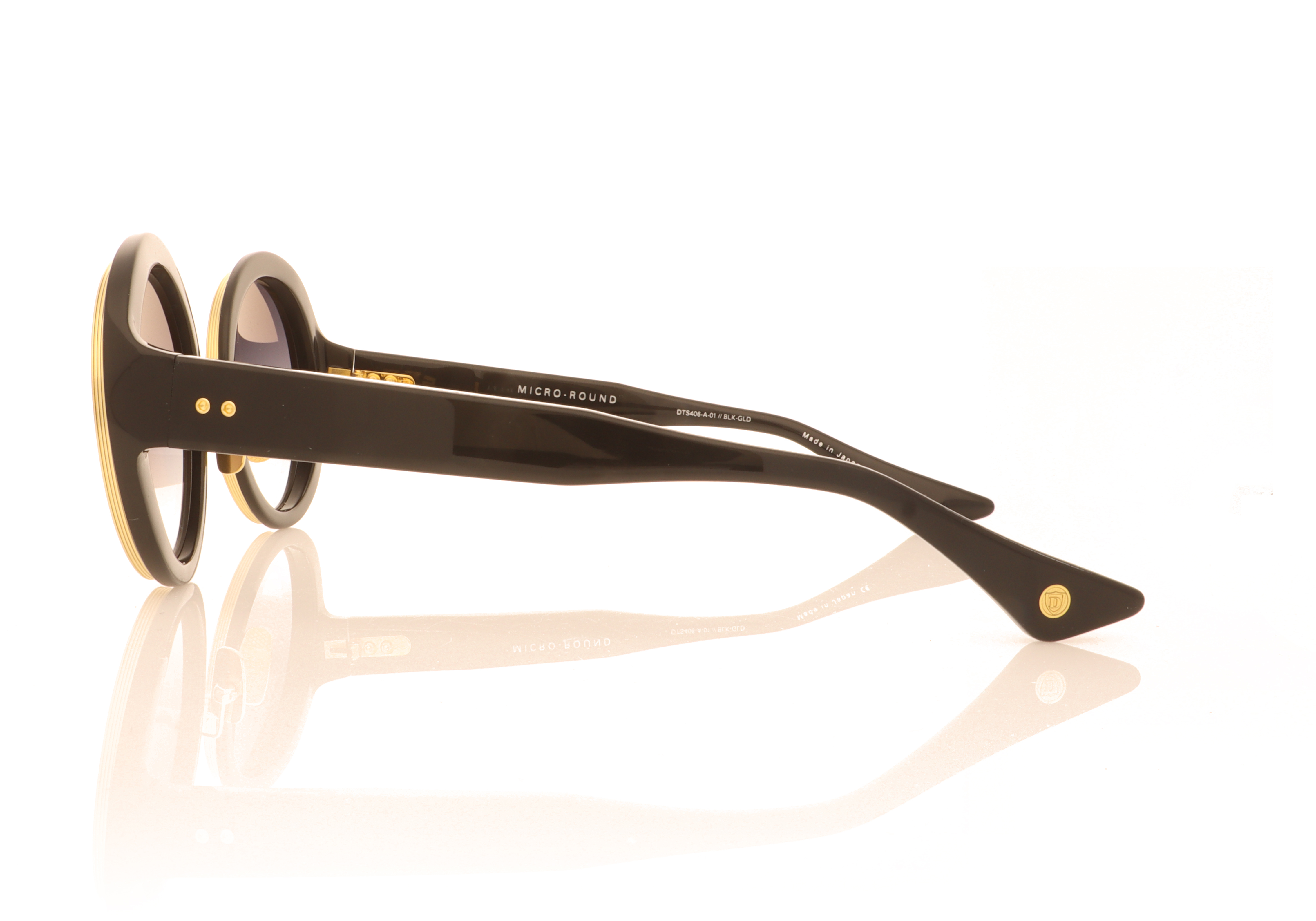 DITA DTS406 Micro-Round Black/Yellow Gold 1 Sunglasses