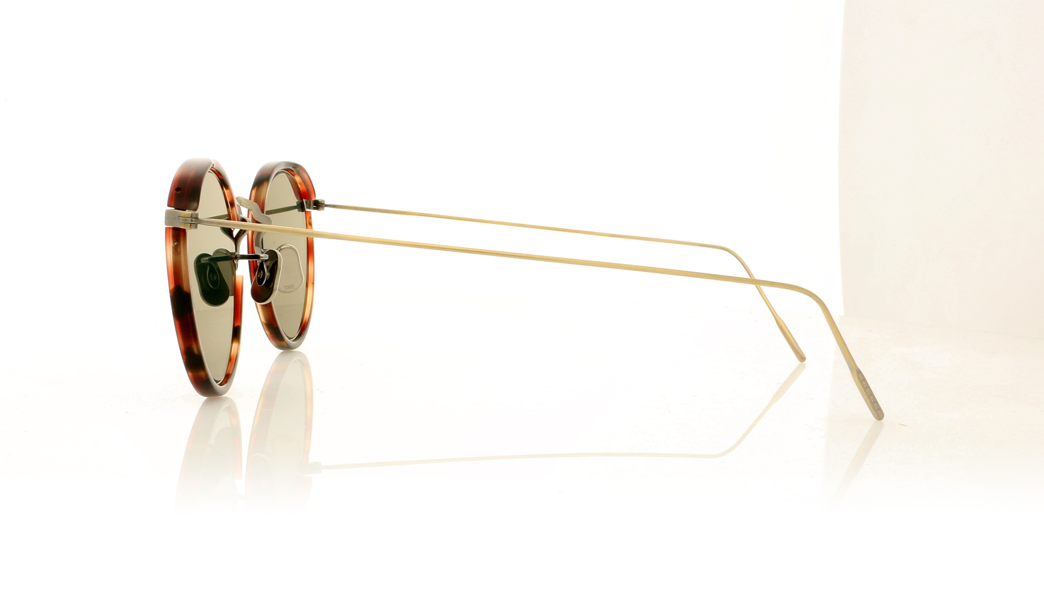 Eyevan 7285 717E Antique Gold/New Demi/Green Lenses 3140-GRN Sunglasses