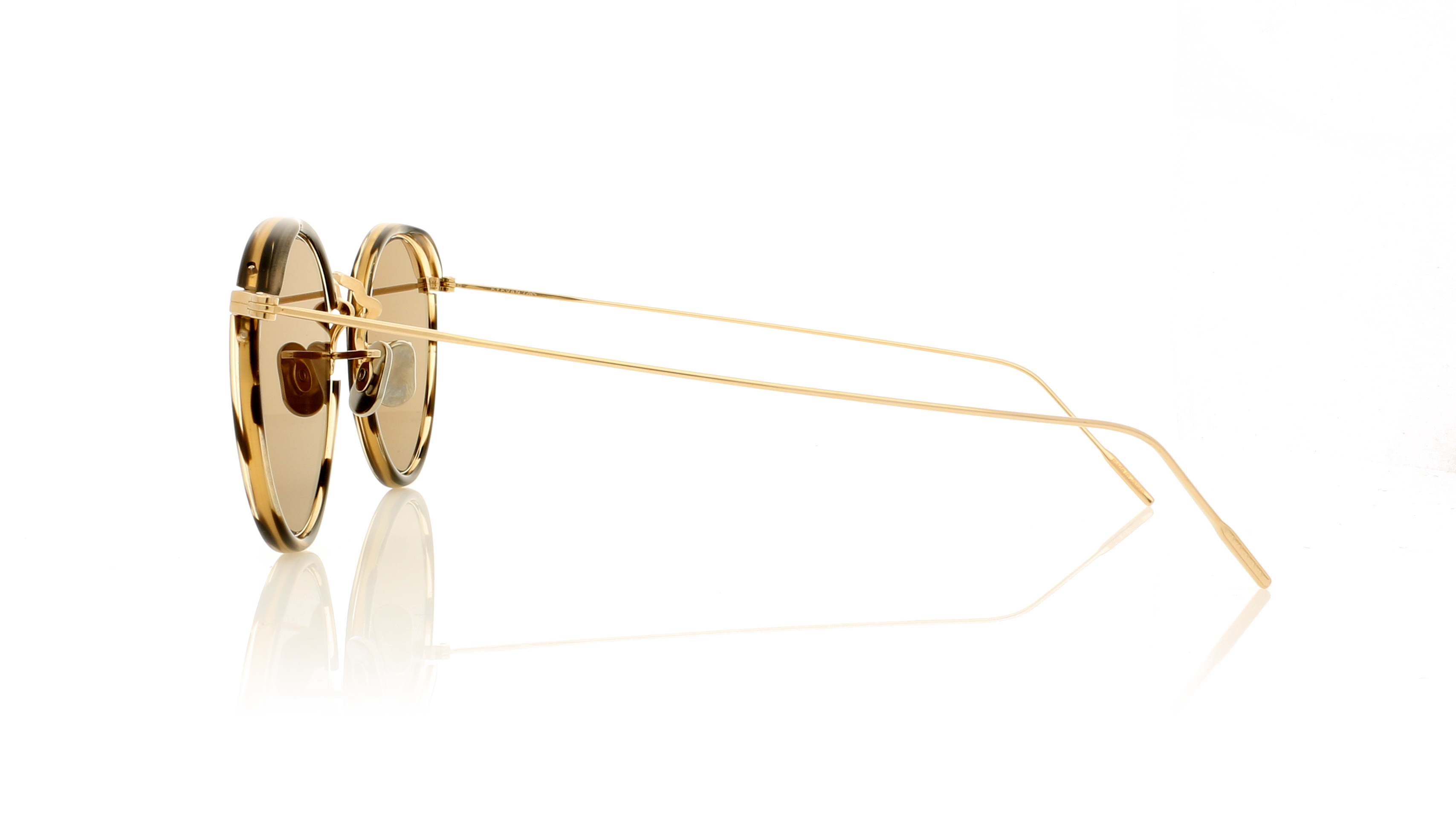 Eyevan 7285 717E Brown Swirl/Gold/Brown Lenses 3320 Sunglasses