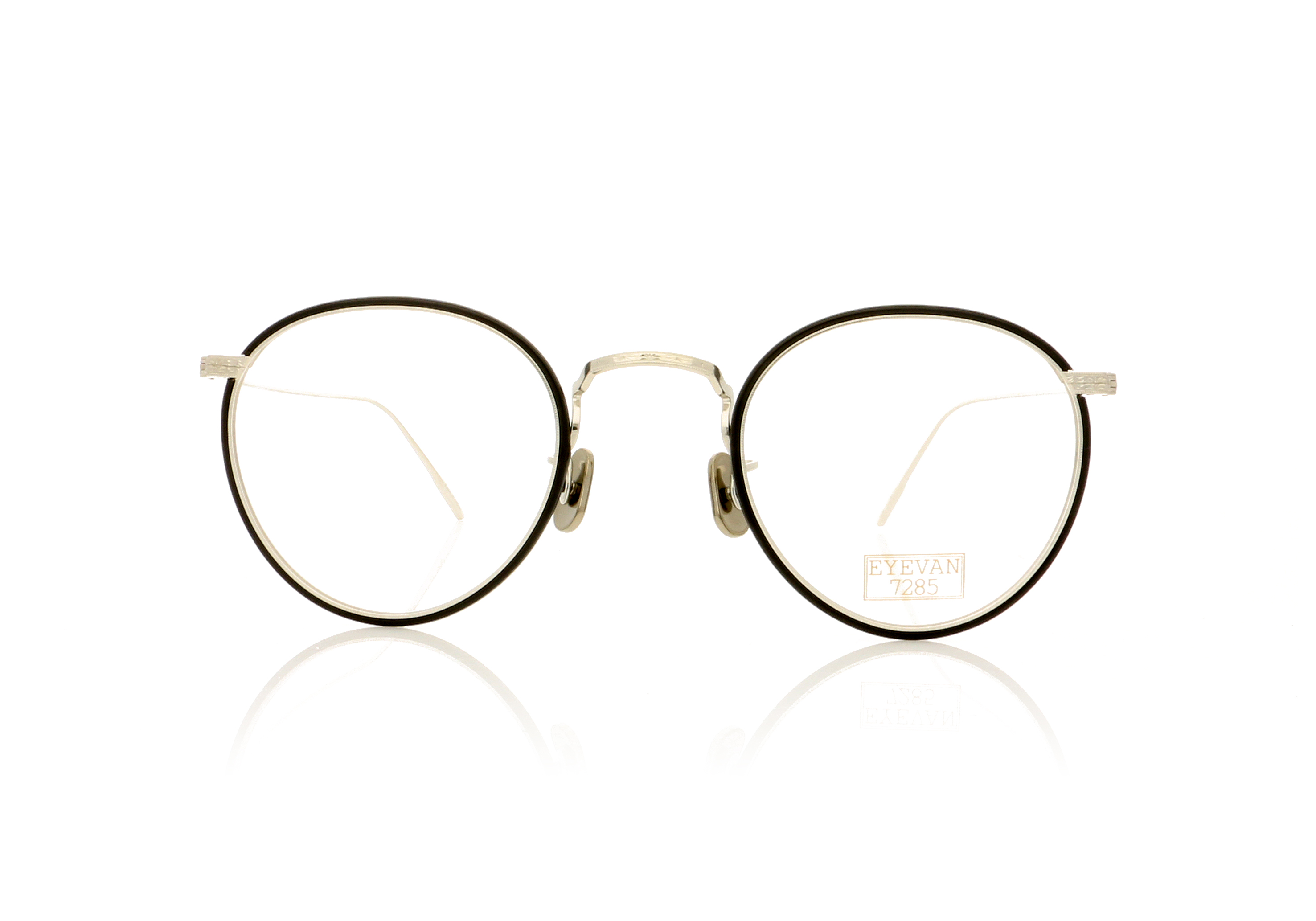 Eyevan 7285 717W 1310 Black Silver Glasses