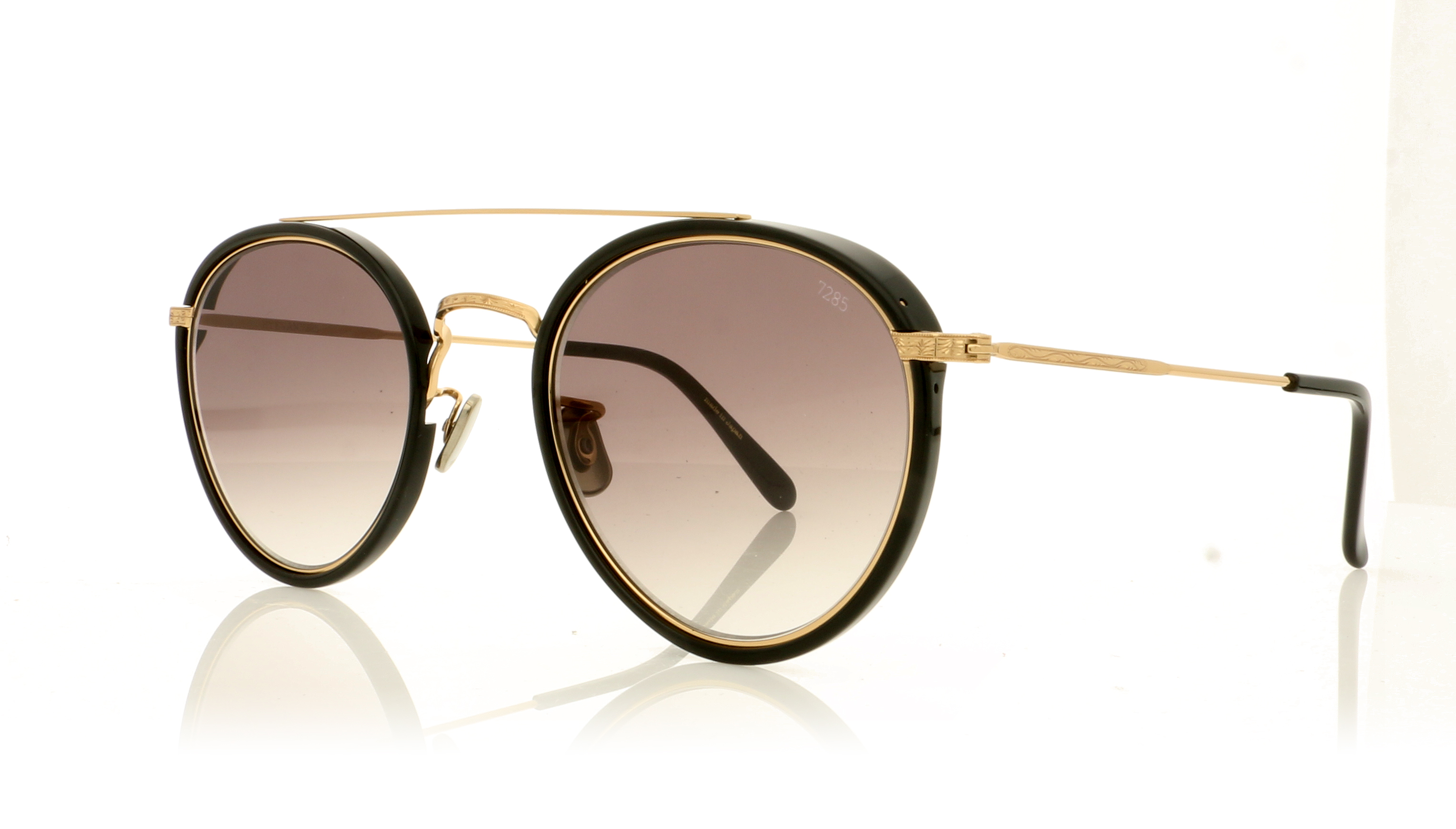 Eyevan 7285 EV762 762 Black/Gold 100900 Sunglasses