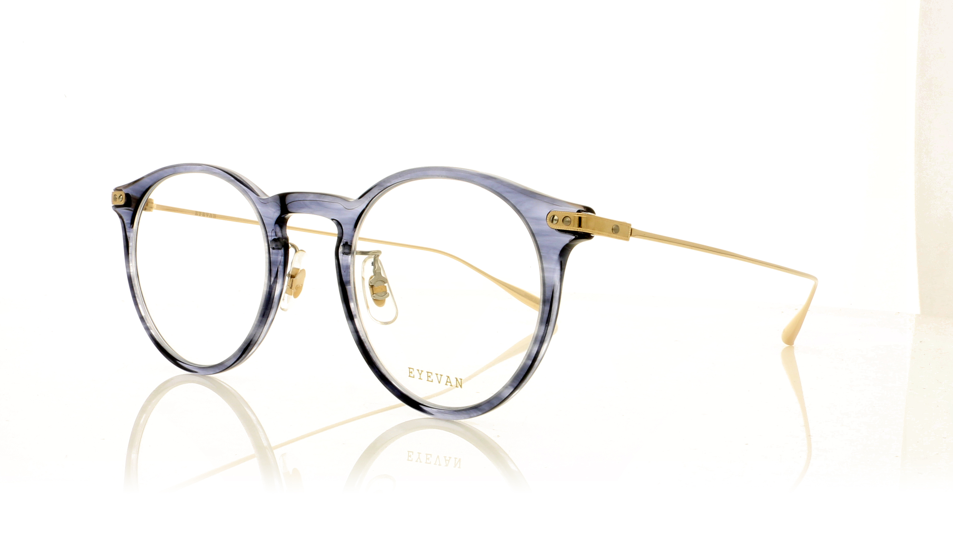 Eyevan 7285 Bliss Transparent Grey Blue DSEA Glasses