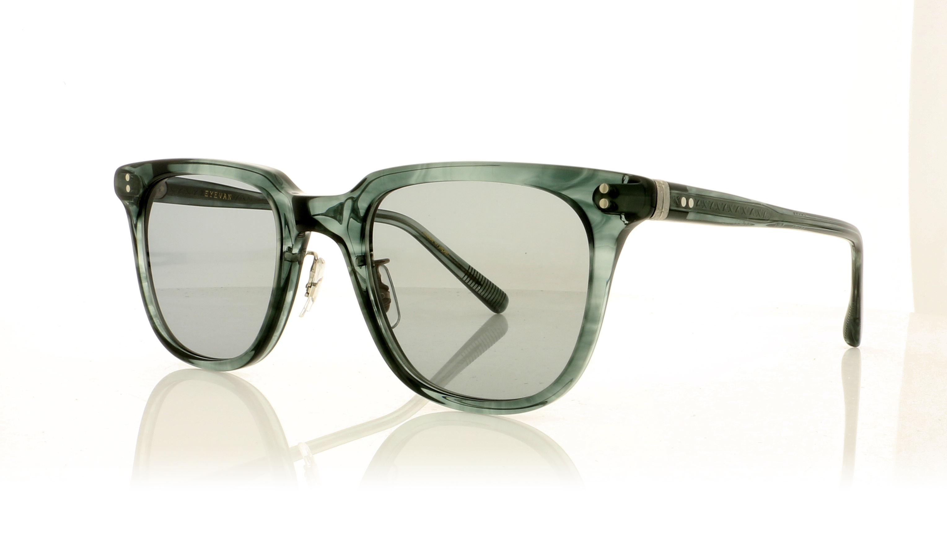 Eyevan 7285 Franz Antique Green/Grey Lenses AGN-GRY Sunglasses