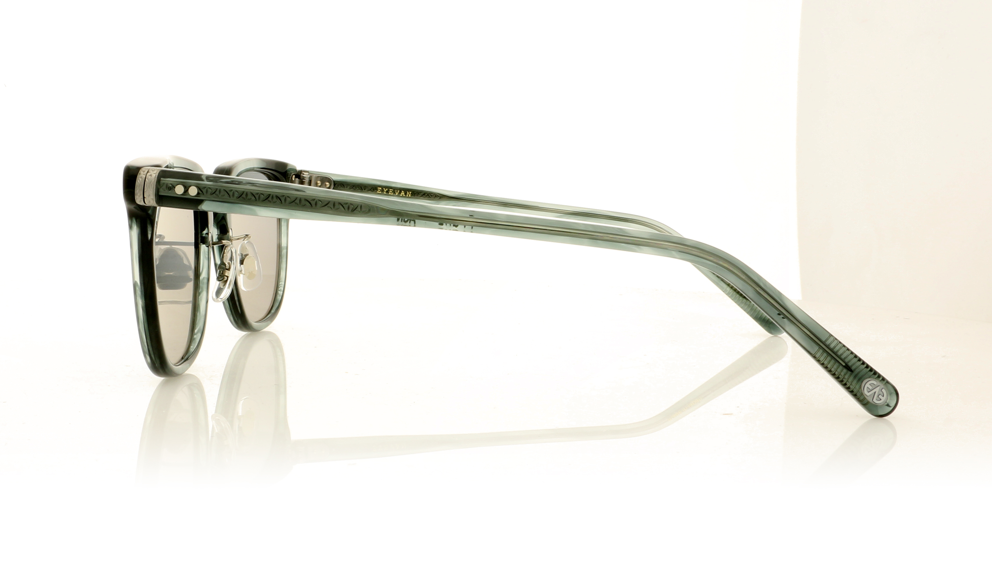 Eyevan 7285 Franz Antique Green/Grey Lenses AGN-GRY Sunglasses